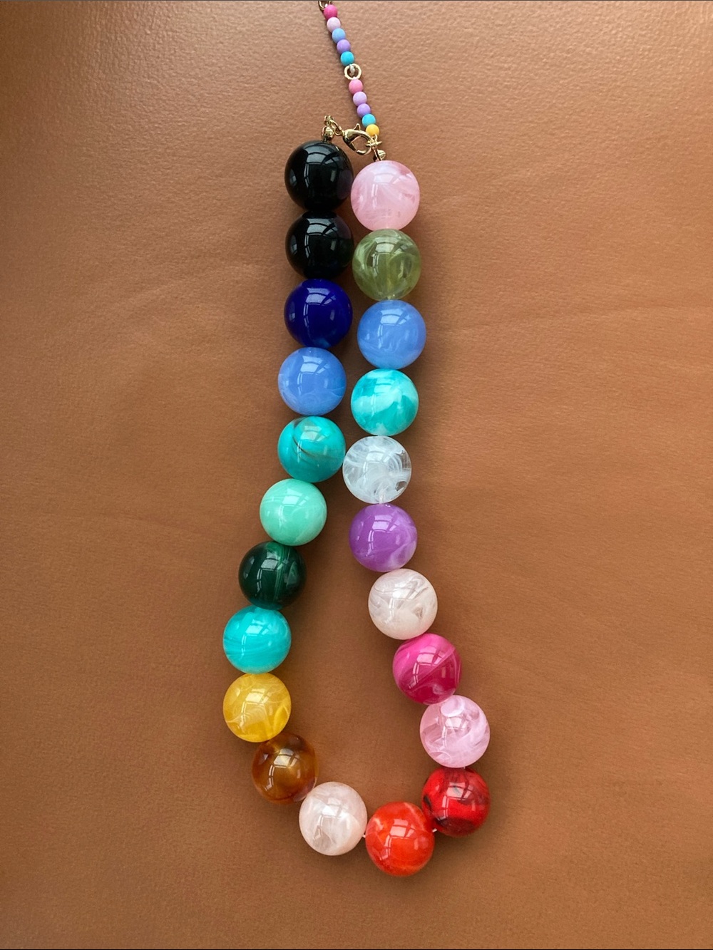 Anthropologie Multicolored Glossy Beaded Necklace